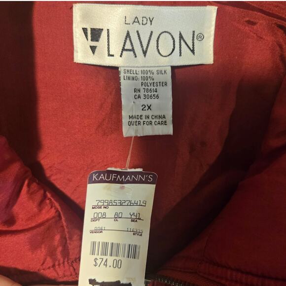 Vintage NWT Lady Lavon Quilted Silk Jacket, Size 2X – Elegant Outerwear [0389] - Picture 5 of 8